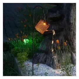 MARELIDA LED Solar Gießkanne Gartendeko H: 80cm Gartenstecker