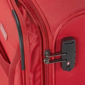 Travelite Chios 4 Rollen Kofferset 3-teilig mit Dehnfalte rot