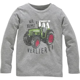 Kidsworld Langarmshirt in grau-meliert | Gr.: 116/122