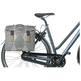Basil Elegance Mik Doppelte Fahrradtasche grau/taupe