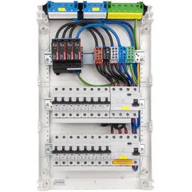 Doktorvolt Sicherungskasten Hager Aufputz Verteilerkasten 3x12 Module 14xMCB 2xRCCB VDE Überspannungsschutz verdrahtet Verteilerschrank Sicherungen 515x305x9...