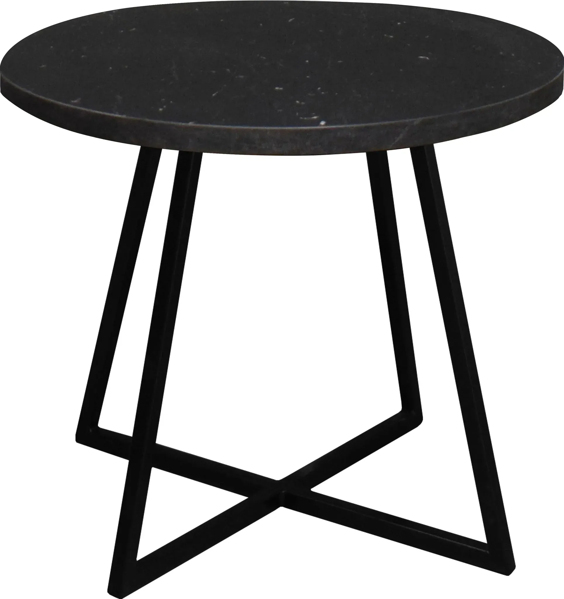 Couchtisch MÄUSBACHER "Couchtisch rund", ker opt schw, schwarz, keramik optik schwarz, H:50,5cm, Tische, Couchtisch rund Durchmesser 60cm, Metallgestell