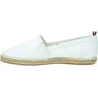 Tommy Hilfiger Damen Espadrilles Basic Tommy Flat Stoffschuhe, Weiß (Ecru), 39