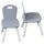 KESPER Kindertisch mit 2 Stühlen 55 x 55 x 45 cm Kiefer grau lackiert