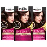 SCHWARZKOPF POLY PALETTE Intensiv Creme Coloration, Haarfarbe 878/3-68 Mahagoni, 3er Pack (3 x 128 ml)