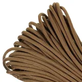 PARACORD PLANET - Echtes Typ III 550 Paracord-Nylon in Mehreren Größen – 550 LB Zugfestigkeit (Coyote Braun, 25 Fuß)