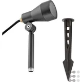 EVN Lichttechnik HV-Spot Aluminium, Glas, Metall schwenkbar mit Erdspiess IP54 230V GU10 grau