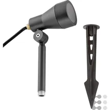 EVN Lichttechnik HV-Spot Aluminium, Glas, Metall schwenkbar mit Erdspiess IP54 230V GU10 grau