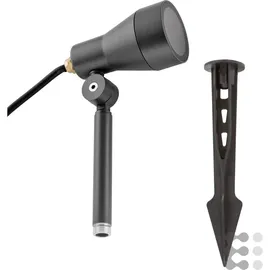 EVN Lichttechnik HV-Spot Aluminium, Glas, Metall schwenkbar mit Erdspiess IP54 230V GU10 grau