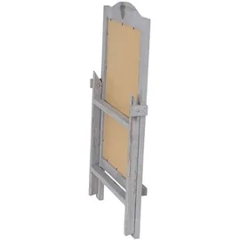 Mendler Werbetafel HWC-E51, Aufsteller Kreidetafel, 66x37x27cm Shabby-Look Vintage ~ grau