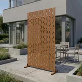 casa.pro Trennwand Basciano 180 x 90 cm Braun/Stahl