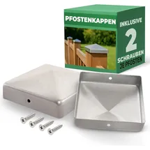 Novatool Novatool, Zaunpfosten + Pfähle, 20x Pfostenkappen Sparset 91x91mm verzinkt mit Schrauben, Pfostenabdeckung Pfostenkappe