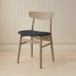 Esszimmerstuhl HAMMEL FURNITURE "Findahl by Hammel Mosbøl", weiß geölt grau, B:48cm H:79cm T:46cm, Massivholz, Stoff, Stühle, Massivholz, gepolsterte Sitzfläche, versch. Farbvarianten