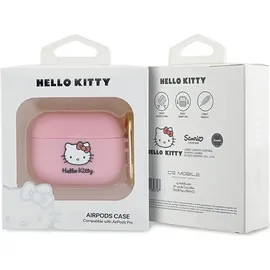 HELLO KITTY Hkap3dkhsp AirPods Pro Hülle, Pink/rosa, Silikon, 3d-katzenkopf