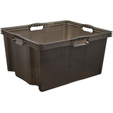 keeeper Multi-Box XXL Aufbewahrungsbox 52x43x26 cm, durchscheinend grau