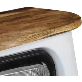 vidaXL LKW-Sideboard Mangoholz Massiv Weiß