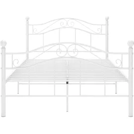 furnicato Bett 120 x 200 cm Weiß