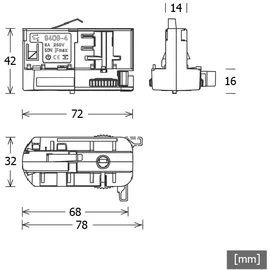 LTS Licht & Leuchten M13 ST-Z LA30M13 3-Phasen Adapter