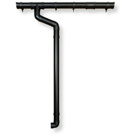 Wolff Finnhaus Kunststoff Dachrinnenset für Wolff Finnhaus Grillkota Basic Plus 9.2-anthrazit-Grillkota Basic Plus 9.2 mit Anbau/Saunaanbau Set 482 KA