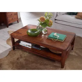 Massivmoebel24 Couchtisch Brooklyn Braun Walnuss 120 x 70 x 40 cm
