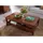 Massivmoebel24 Couchtisch Brooklyn Braun Walnuss 120 x 70 x 40 cm