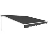 Goplus Gelenkarmmarkise 360 cm grau