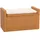 MCW Aufbewahrungstruhe Genua, Truhe Sitzbank Garderobenbank, Kissen Kubu Rattan 88cm ~ honigfarben