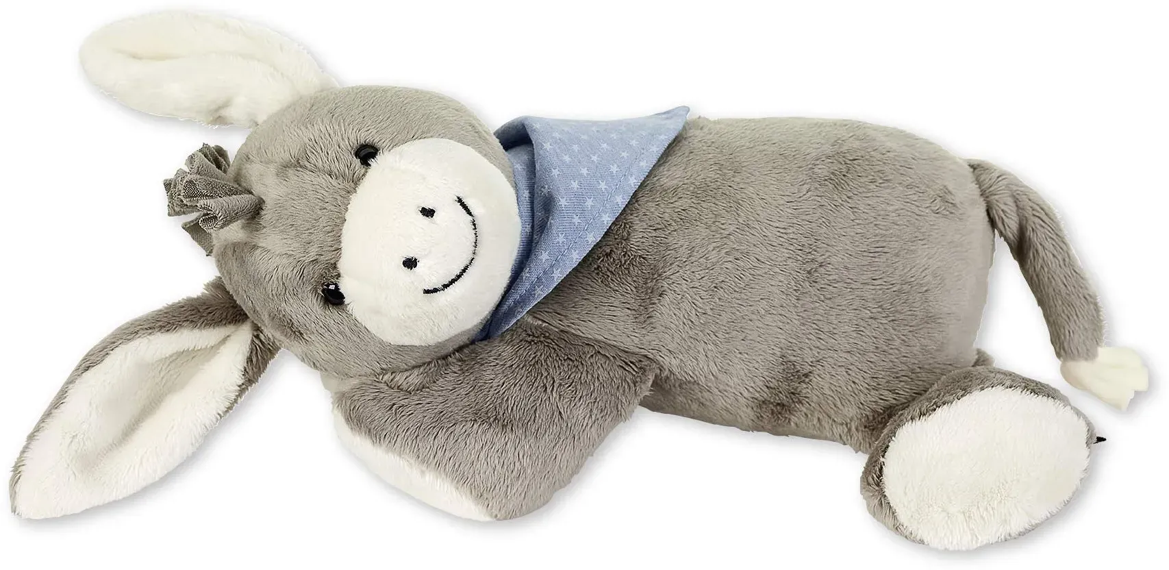 Sterntaler Schlaf-gut-Figur Esel Emmi (DE 3102000) mit integriertem Herztonmodul, Für Babys ab der Geburt, Grau/Hellblau