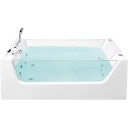 Whirlpool Badewanne weiß freistehend rechteckig 170 x 80 cm OYON