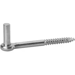 POLLMANN Haken J,13mm,mit Holzgewinde zum Einschrauben Eisen, galv. hell verz.