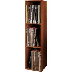 Media-Regal VCM "Holz Schallplatten LP Stand Regal Platto 3fach" Gr. 34, kern, nussbaum, B:34cm H:107cm T:30cm, Holzwerkstoff, Holz, Spanplatte, Regale