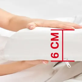 matratzen discount Weicher viskoelastischer Matratzentopper 180 x 200 cm weiß