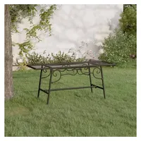 VidaXL Baumbank 110 cm Schwarz Stahl