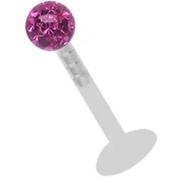 Dehnschnecke ADELIA ́S "Piercing  Ohrpiercing", Damen, pink, Titan, modisch, Piercings, Teflon ist Allergiefrei und als Erstpiercing zugelassen
