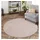 Carpet City Teppich CLASICO 0052, rund, Höhe: 11 mm, Kurzflor, Hochtief-Muster, Boho, Wohnzimmer rosa Ø 200 cm x 11 mm