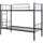 [en.casa] Etagenbett Berimma 90 x 200 cm Metall schwarz