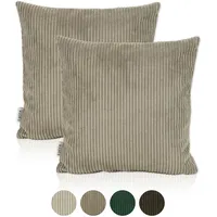 Lycce 2er Set Kissenbezug aus trendigem Cordstoff (50 x