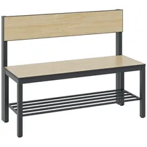 C+P Basic Plus Sitzbank 100 x 40,7 x 79,6 cm Schwarzgrau/Eiche Sereno