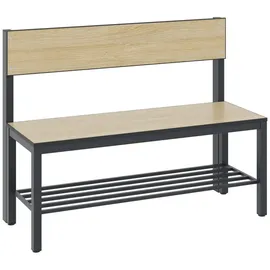 C+P Basic Plus Sitzbank 100 x 40,7 x 79,6 cm Schwarzgrau/Eiche Sereno