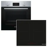 Bosch Backofen-Set Schnellaufheizung Teleskop+Induktionskochfeld Home Connect autark 60cm
