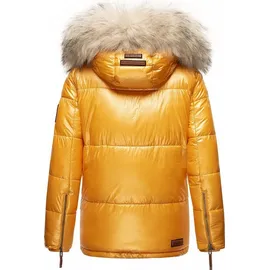 Navahoo Damen Winterjacke Warm Gefütterte Steppjacke mit Kunstfellkapuze Tikunaa