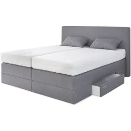 Westfalia Schlafkomfort Boxspringbett 180 x 200 cm H2 Grau