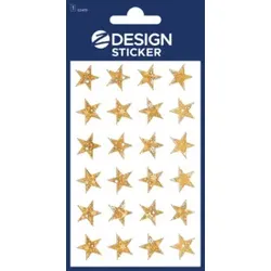 Weihn.Schmucketikett Sterne ZWECKFORM 52419 gold