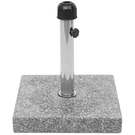 Mendler Sonnenschirmständer HWC-F92, Schirmständer Schirmhalter, Granit ~ 23kg eckig grau