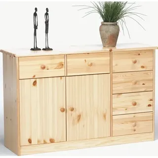 Erst-Holz 90.50-26 Kommode Anrichte Kiefer natur 6 Schubladen, 2 Türen