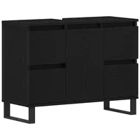 VidaXL Waschbeckenschrank Schwarze Eiche 80x33x60 cm Holzwerkstoff