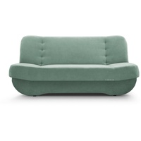 mb-moebel Sofa mit Schlaffunktion und Bettkasten, Kippsofa Schlafsofa Clic-Clack Couch für Wohnzimmer Federkern Sofagarnitur Polstersofa 192x90x87 cm - PAFOS (SORO 34 - Mint)