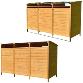 MuCoLa Mülltonnenbox 146 x 124 cm braun