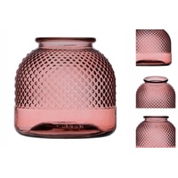 BigBuy Dekovase Vase Rosa Recyceltes Glas 24 x 24 x 24 cm rosa