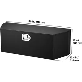 Vevor Anhänger-Zungenbox Anhängerbox Werkzeugkasten 914 x 305 x 305 mm, Kohlenstoffstahl Anhängerbox-Aufbewahrung mit Schloss & Schlüsseln, Utility-Anhänger-Zungen-Werkzeugkiste für Wohnmobil usw.